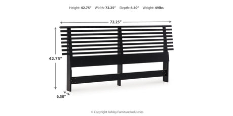 Danziar Queen Panel Headboard with Mirrored Dresser, Chest and Nightstand in Black from Ashley - Luna Furniture