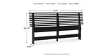 Danziar Queen Panel Headboard with Mirrored Dresser in Black from Ashley - Luna Furniture