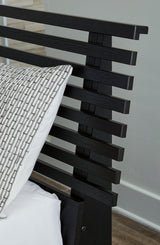 Danziar Black King Slat Framed Platform Bed from Ashley Furniture - Luna Furniture