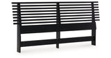 Danziar Queen Panel Headboard with Mirrored Dresser and 2 Nightstands in Black from Ashley - Luna Furniture