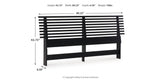 Danziar King Panel Headboard with Mirrored Dresser, Chest and 2 Nightstands in Black from Ashley - Luna Furniture
