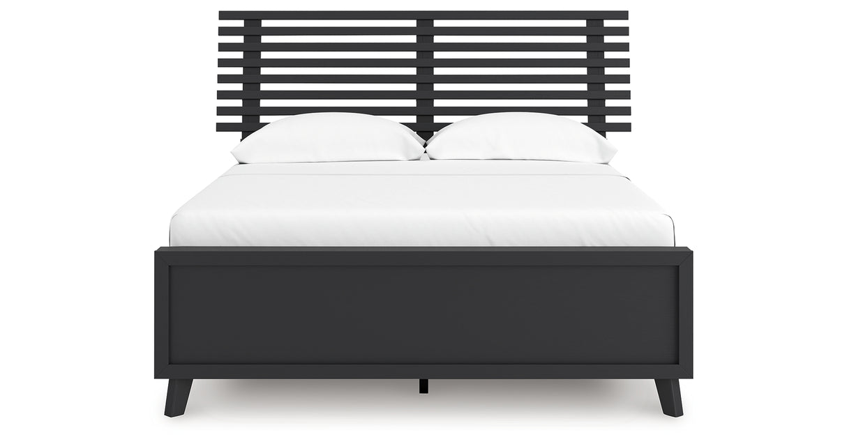 Danziar Black Full Slat Platform Bed from Ashley Furniture - Luna Furniture