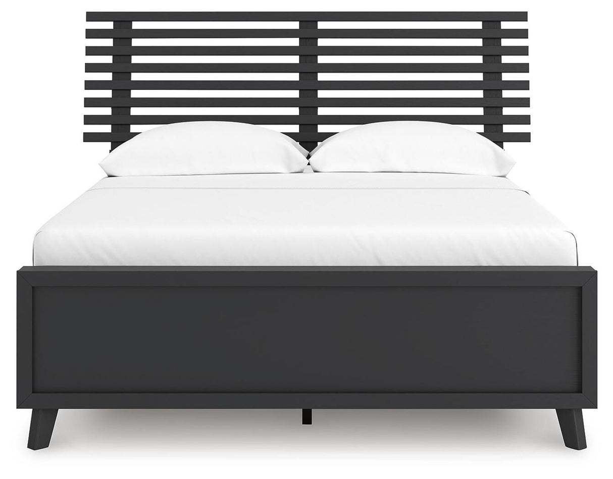 Danziar Black Full Slat Platform Bed from Ashley Furniture - Luna Furniture