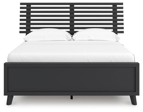 Danziar Black Full Slat Platform Bed from Ashley Furniture - Luna Furniture