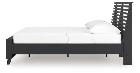 Danziar Black Full Slat Platform Bed from Ashley Furniture - Luna Furniture