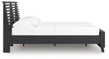 Danziar Black Full Slat Platform Bed from Ashley Furniture - Luna Furniture