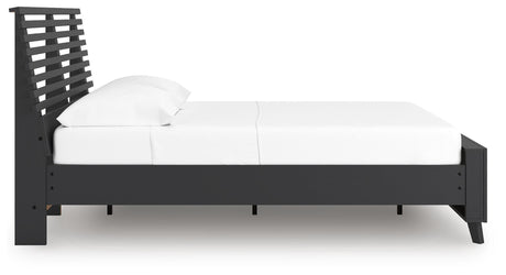 Danziar Black Full Slat Platform Bed from Ashley Furniture - Luna Furniture