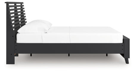 Danziar Black Full Slat Platform Bed from Ashley Furniture - Luna Furniture