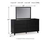 Danziar Black Queen Bed, Dresser, Mirror, Chest and Nightstand from Ashley - Luna Furniture