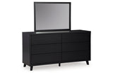 Danziar Black Dresser and Mirror from Ashley - Luna Furniture