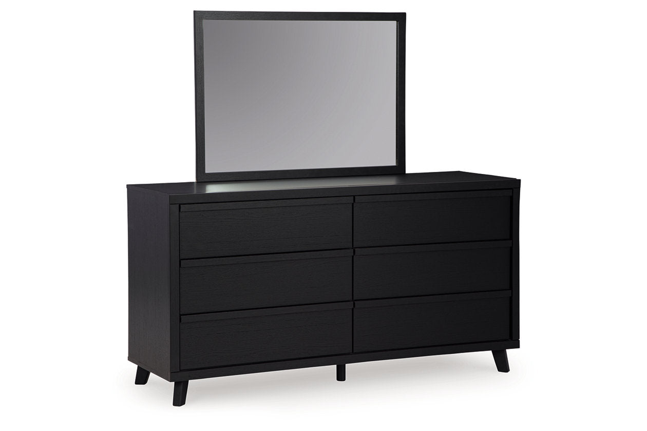 Danziar Black Dresser and Mirror from Ashley - Luna Furniture