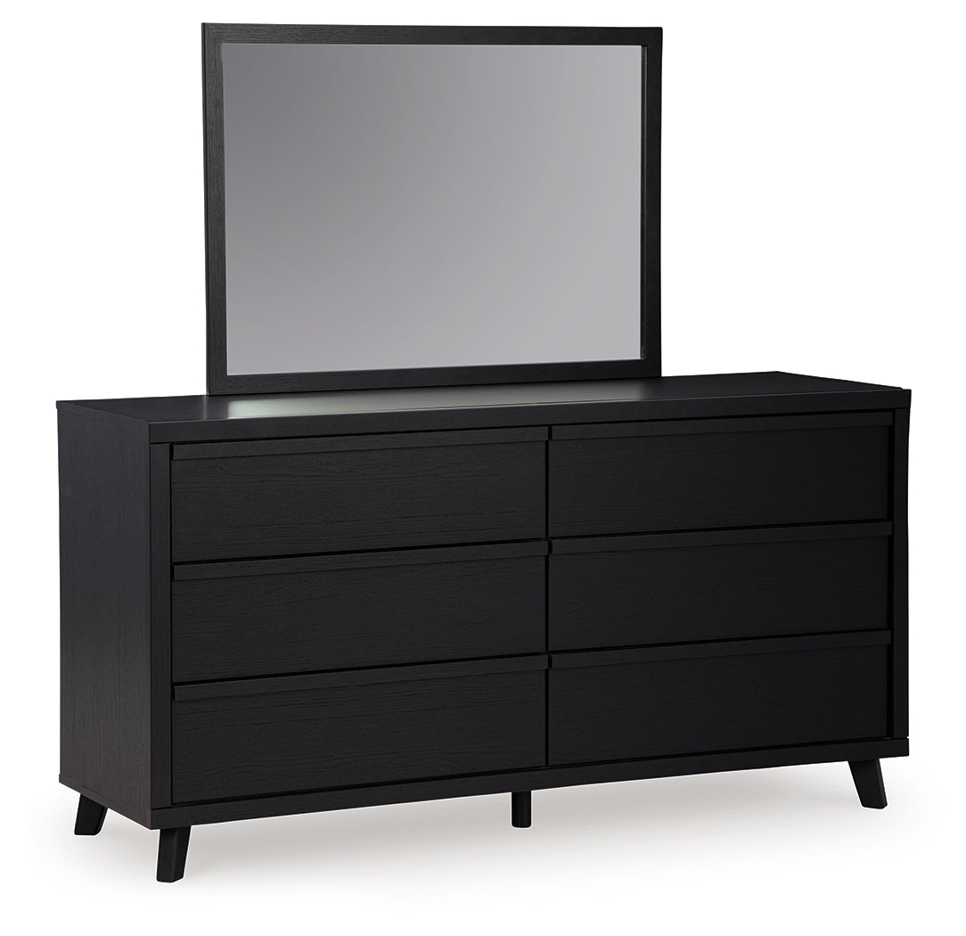 Danziar King Slat Panel Bed, Dresser, Mirror and Nightstand from Ashley - Luna Furniture