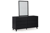 Danziar Black Dresser and Mirror from Ashley - Luna Furniture