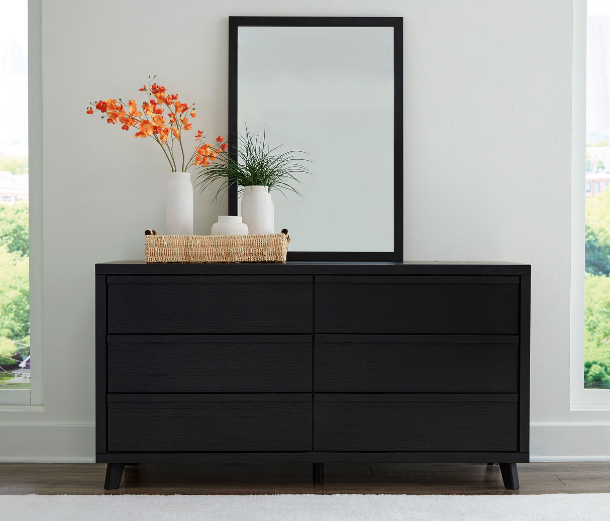 Danziar Black Full Slat Framed Platform Bedroom Set from Ashley - Luna Furniture