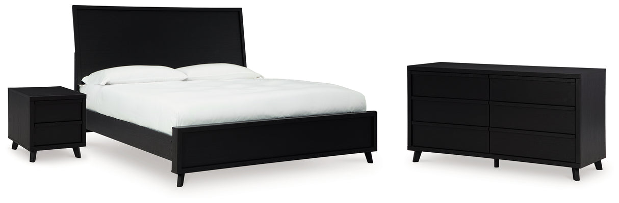 Danziar Black Platform Framed Bedroom Set from Ashley - Luna Furniture