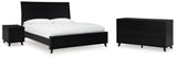 Danziar Black Platform Framed Bedroom Set from Ashley - Luna Furniture