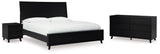 Danziar Black King Panel Bed, Dresser and Nightstand from Ashley - Luna Furniture