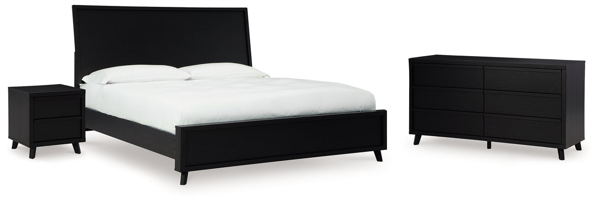 Danziar Black Platform Framed Bedroom Set from Ashley - Luna Furniture