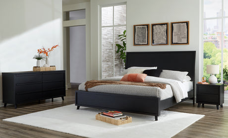 Danziar Black King Panel Bed, Dresser and Nightstand from Ashley - Luna Furniture