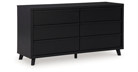 Danziar Black Queen Panel Bed and Dresser from Ashley - Luna Furniture