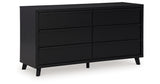 Danziar Black King Panel Bed, Dresser and 2 Nightstands from Ashley - Luna Furniture