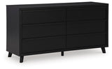 Danziar Black King Panel Bed, Dresser and Nightstand from Ashley - Luna Furniture