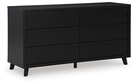 Danziar Black Queen Panel Bed and Dresser from Ashley - Luna Furniture