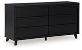 Danziar Black Platform Framed Bedroom Set from Ashley - Luna Furniture