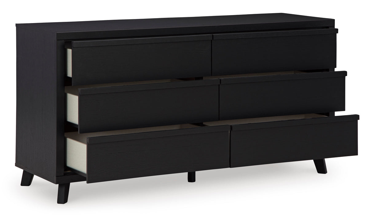 Danziar Black Slat Platform Bedroom Set from Ashley - Luna Furniture