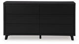 Danziar Black Dresser, Chest and Nightstand from Ashley - Luna Furniture