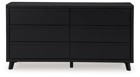 Danziar Black King Panel Bed, Dresser and Nightstand from Ashley - Luna Furniture