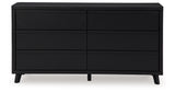 Danziar Black Queen Panel Bed and Dresser from Ashley - Luna Furniture