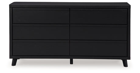 Danziar Black Queen Panel Bed and Dresser from Ashley - Luna Furniture