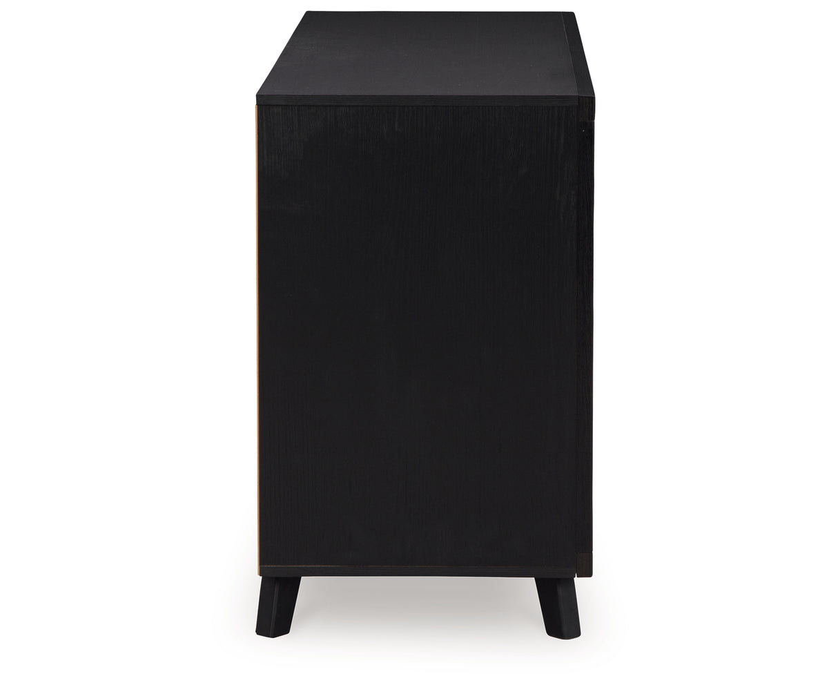 Danziar Black King Panel Bed, Dresser and 2 Nightstands from Ashley - Luna Furniture