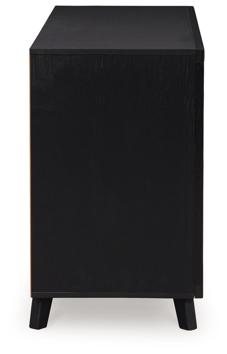 Danziar Black King Panel Bed, Dresser and Nightstand from Ashley - Luna Furniture