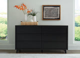 Danziar Black Queen Panel Bed and Dresser from Ashley - Luna Furniture