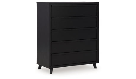 Danziar Black Chest of Drawers from Ashley Furniture - Luna Furniture