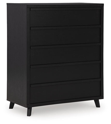 Danziar Black Dresser, Chest and Nightstand from Ashley - Luna Furniture