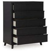 Danziar Black Queen Bed, Dresser, Mirror, Chest and Nightstand from Ashley - Luna Furniture