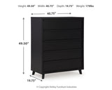 Danziar Black Queen Bed, Dresser, Mirror, Chest and Nightstand from Ashley - Luna Furniture