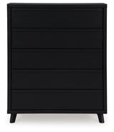Danziar Black Platform Framed Bedroom Set from Ashley - Luna Furniture