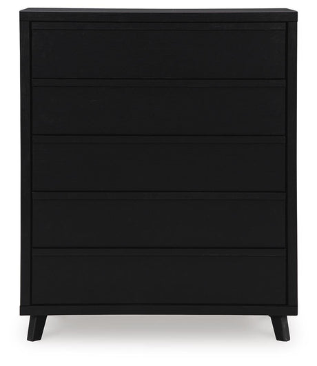 Danziar Black Dresser, Chest and Nightstand from Ashley - Luna Furniture