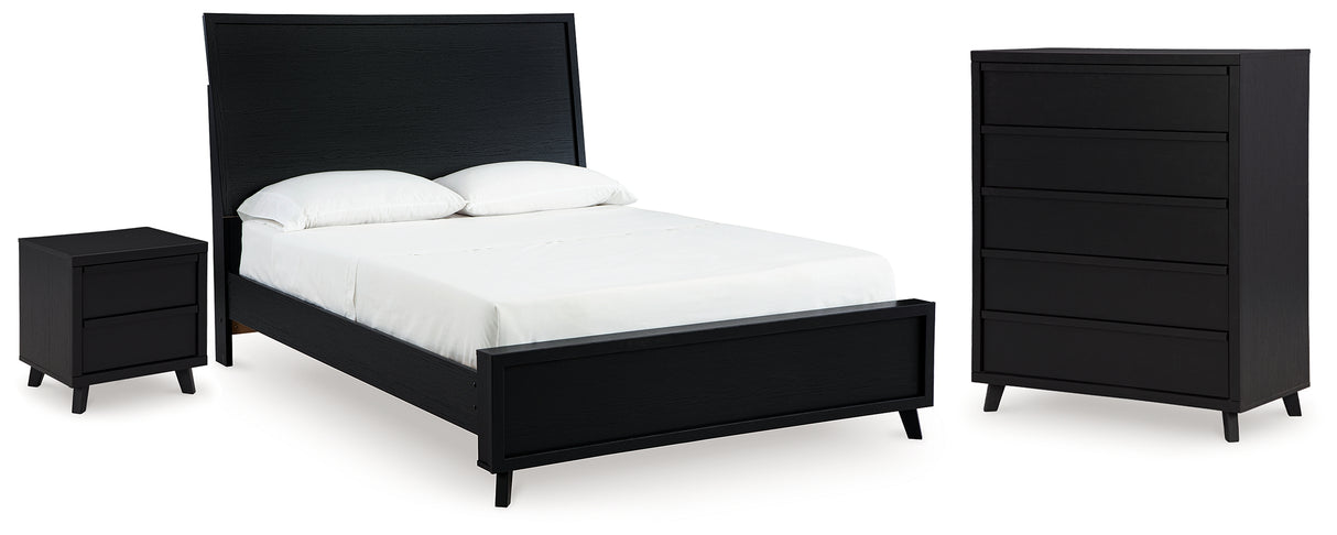 Danziar Black Platform Framed Bedroom Set from Ashley - Luna Furniture