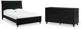 Danziar Black Queen Panel Bed and Dresser from Ashley - Luna Furniture