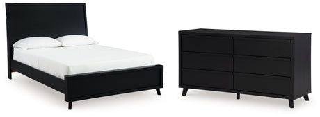 Danziar Black Queen Panel Bed and Dresser from Ashley - Luna Furniture
