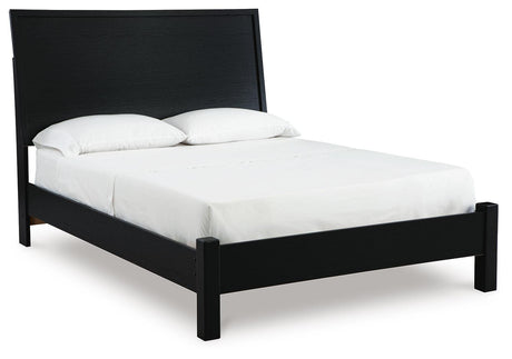 Danziar Black Queen Platform Bed from Ashley Furniture - Luna Furniture