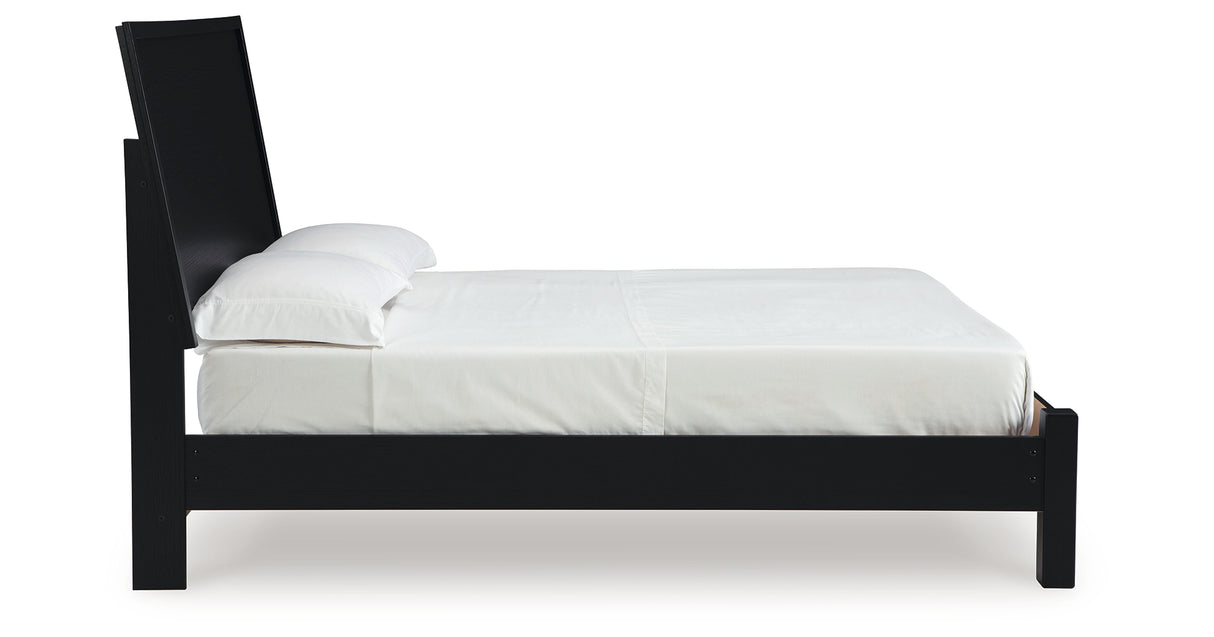 Danziar Black Queen Platform Bed from Ashley Furniture - Luna Furniture