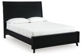 Danziar Black Queen Panel Platform Bed, Dresser and Mirror from Ashley - Luna Furniture