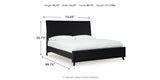 Danziar Queen Panel Platform Bed and 2 Nightstands from Ashley Furniture - Luna Furniture