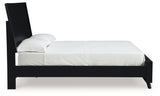 Danziar Black Queen Panel Platform Bed, Dresser and Mirror from Ashley - Luna Furniture